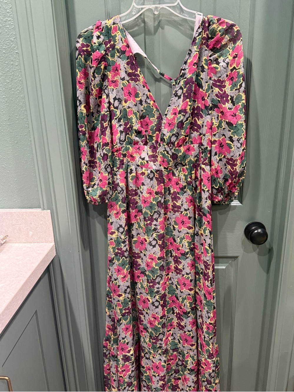 Buddy Love Floral Maxi Dress in Pink, Green, Purple